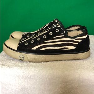 RARE UGG Zebra fur SNEAKERS size 7